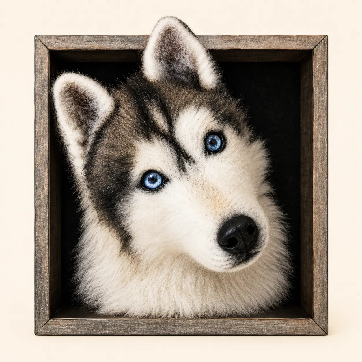 Husky Siberiano de feltro